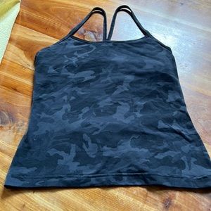 Lululemon black camouflage tank